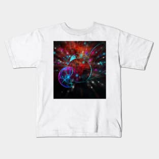 Ammonite emerging from space Kids T-Shirt